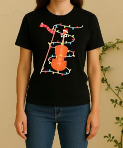 Official Violin Christmas Lights Women Shirt