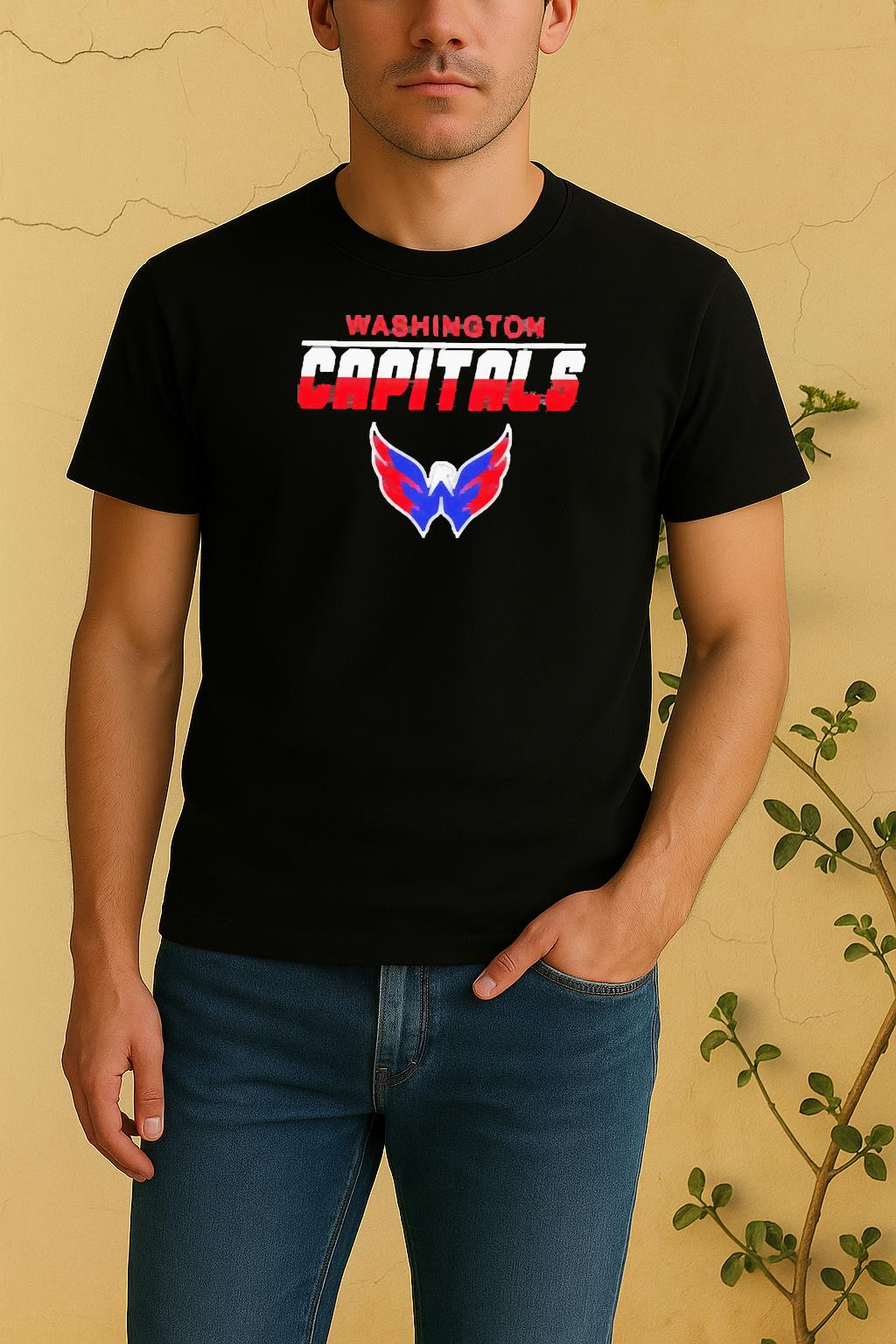 Official Washington Capitals Team Logo Youth Black Shirt