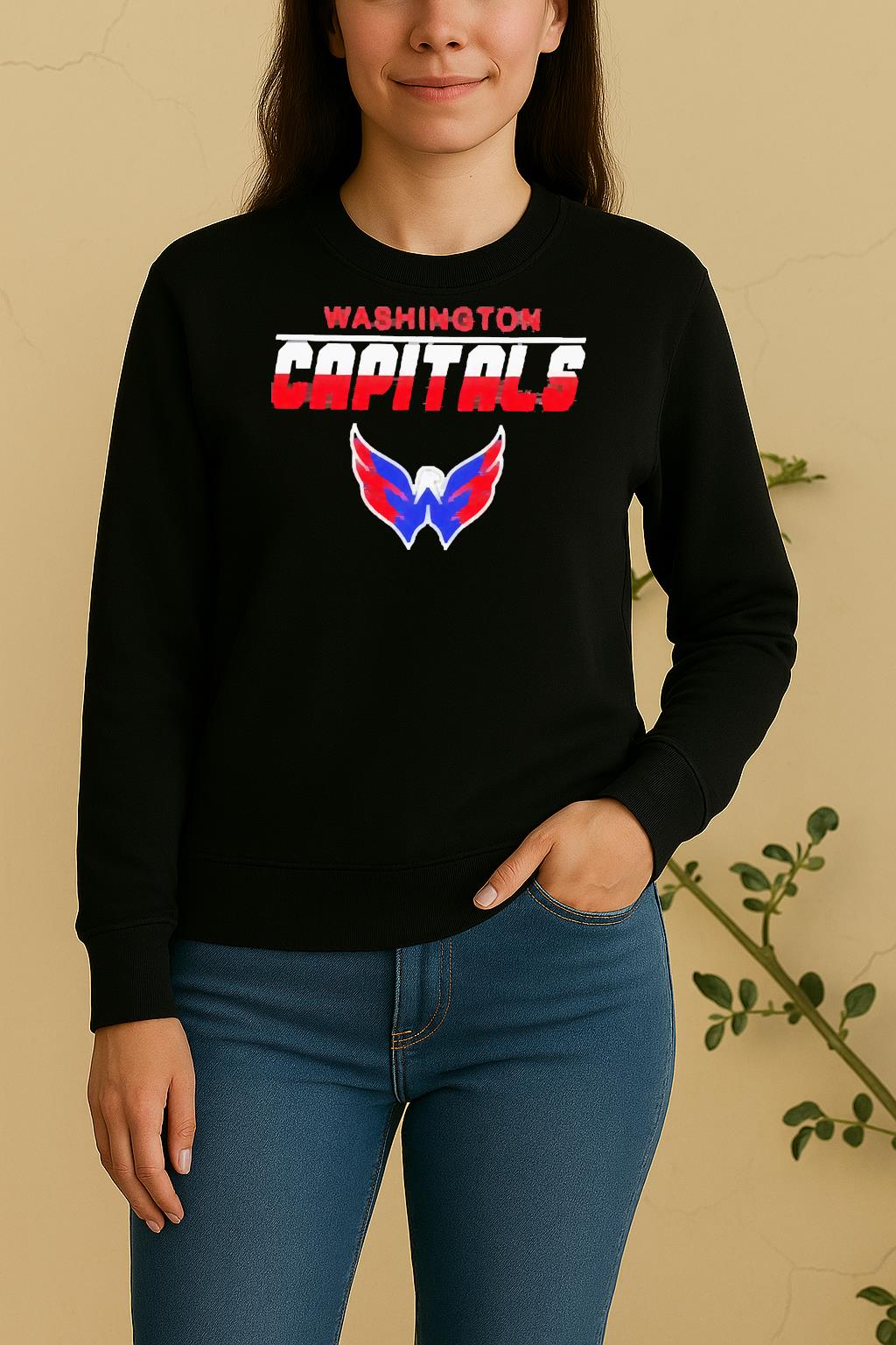 Official Washington Capitals Team Logo Youth Black Sweater