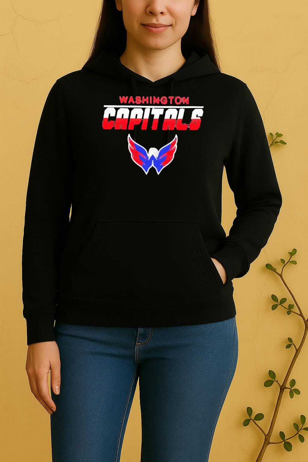Official Washington Capitals Team Logo Youth Black Unisex Hoodie