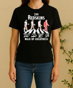 Official Washington Commanders The Redskins Walk Of Greatness Road Abbey Signatures Women Shirt