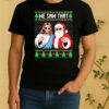 Official We Saw That Jesus And Santa Claus Ugly Christmas Shirt