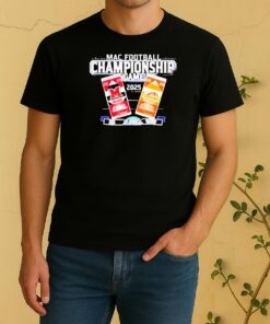 Official Western Michigan Broncos Vs Miami Redhawks 2025 Mac Football Champions Card Shirt