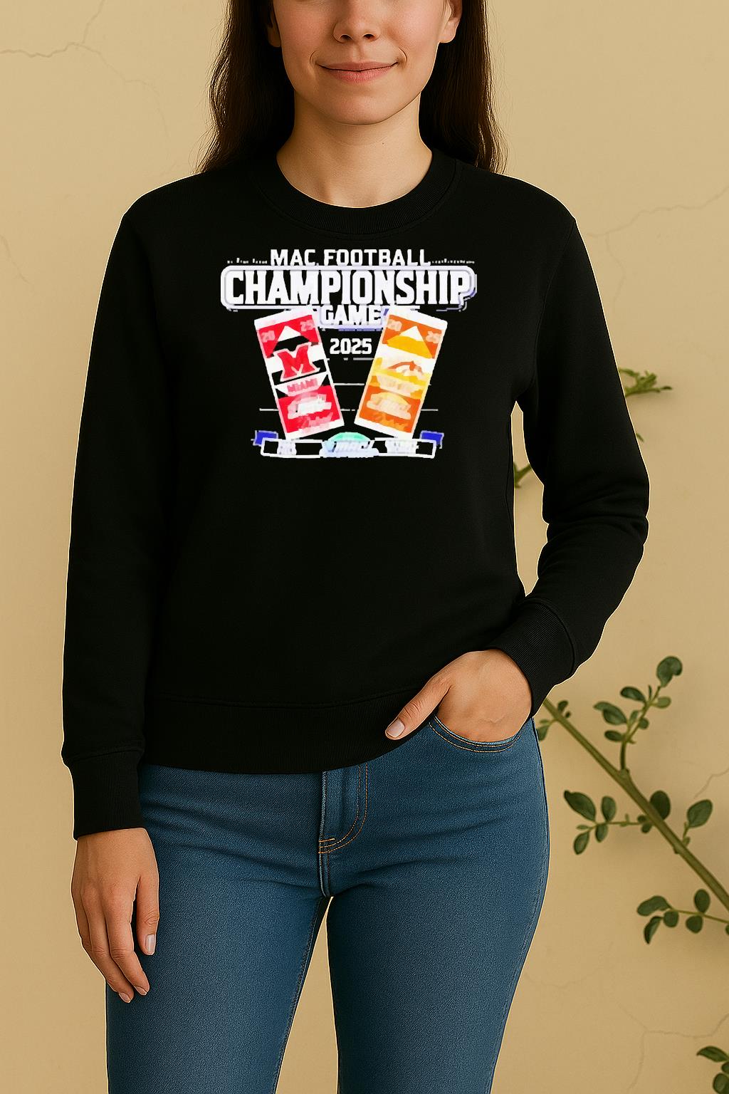 Official Western Michigan Broncos Vs Miami Redhawks 2025 Mac Football Champions Card Sweater