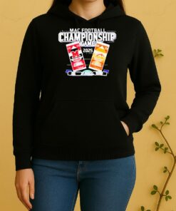 Official Western Michigan Broncos Vs Miami Redhawks 2025 Mac Football Champions Card Unisex Hoodie