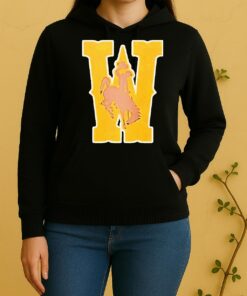 Official Wyoming Cowboys Wrestling Champion Brown Icon Logo Unisex Hoodie
