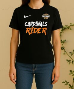 Officials Arizona Cardinals Ghost Rider Harley Davidson Motorcycle Double Sided Graphic Women Shirt