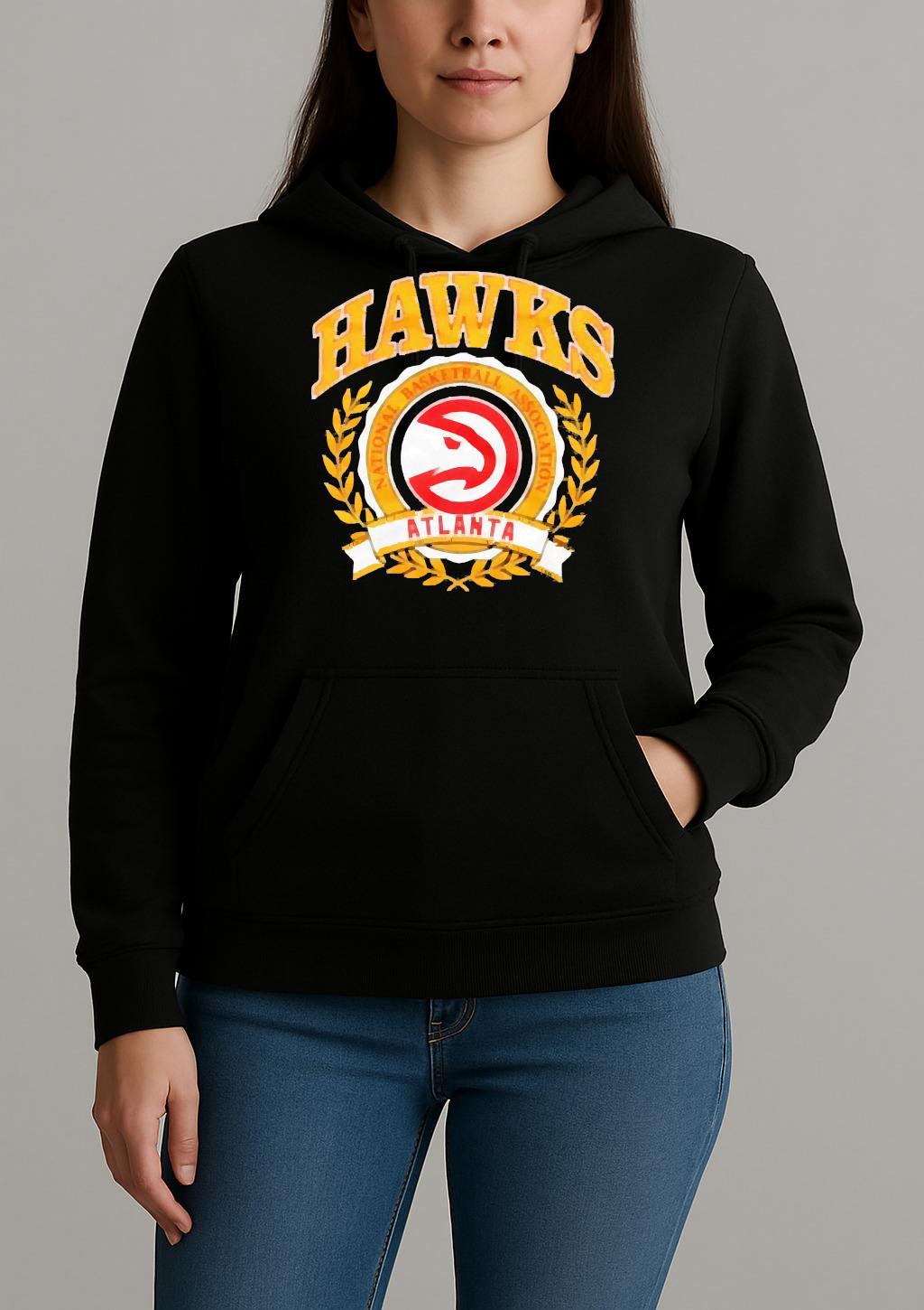 Officials Atlanta Hawks National Basketball Association Crest Unisexhoodie