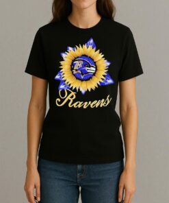 Officials Baltimore Ravens Football X Sunflower Graphic Womentee