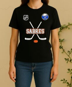 Officials Buffalo Sabres X Motorcyles Harley Davidson Skeleton Double Sided Graphic Women Shirt