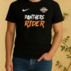 Officials Carolina Panthers Ghost Rider Harley Davidson Motorcycle Double Sided Graphic Shirt