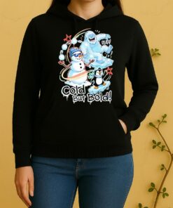 Officials Cold But Bold Funny Snowman Yeti And Penguin Urban Christmas Unisex Hoodie