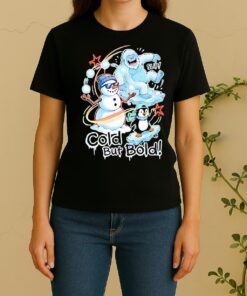 Officials Cold But Bold Funny Snowman Yeti And Penguin Urban Christmas Women Shirt