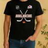 Officials Colorado Avalanche X Motorcyles Harley Davidson Skeleton Double Sided Graphic Shirt