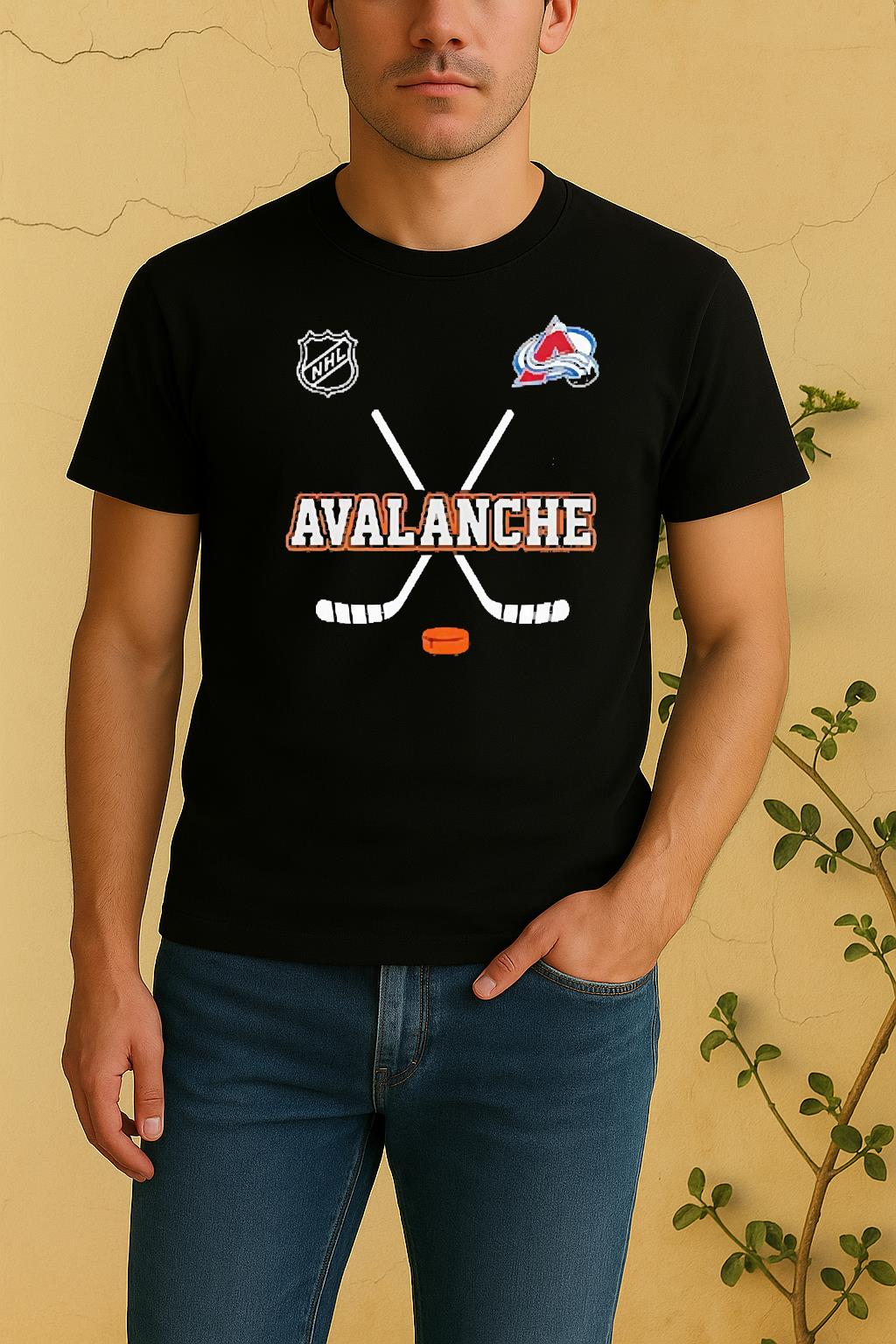 Officials Colorado Avalanche X Motorcyles Harley Davidson Skeleton Double Sided Graphic Shirt by Bino Shirt – Custom Graphic T-Shirt