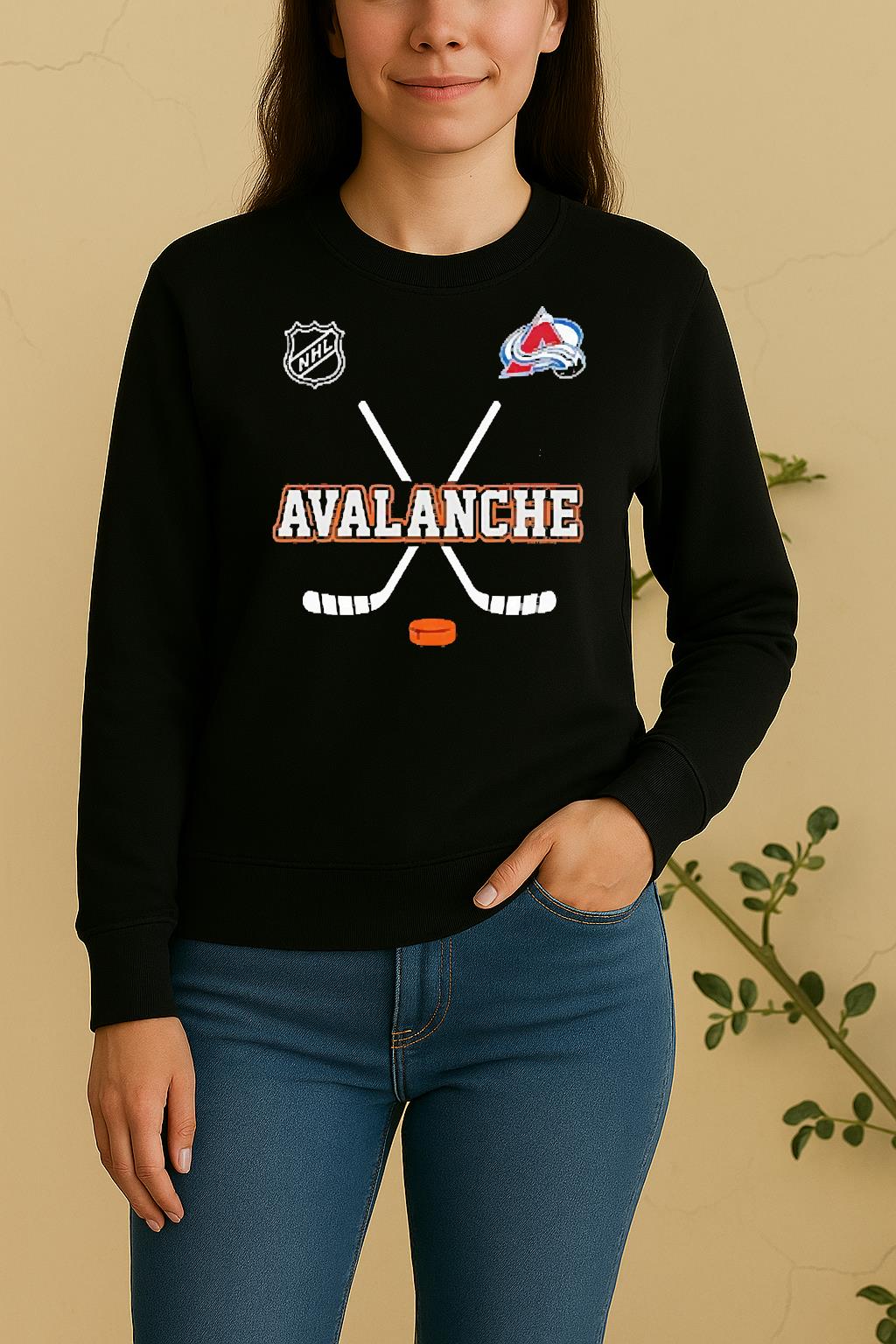 Officials Colorado Avalanche X Motorcyles Harley Davidson Skeleton Double Sided Graphic Sweater