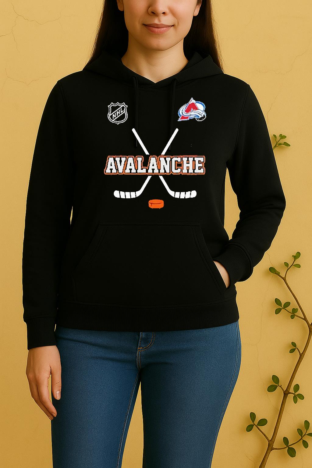 Officials Colorado Avalanche X Motorcyles Harley Davidson Skeleton Double Sided Graphic Unisex Hoodie