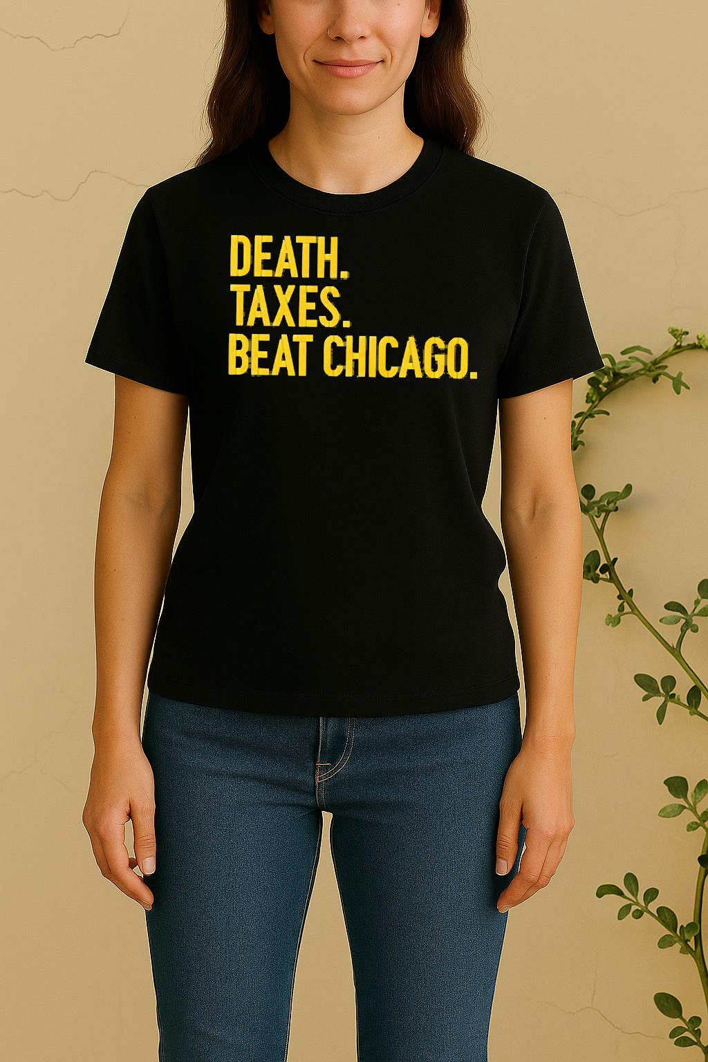 Officials Death Taxes Beat Chicago Women Shirt