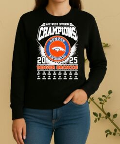 Officials Denver Broncos 2025 Afc West Division Champions Vintage Sweater