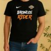 Officials Denver Broncos Ghost Rider Harley Davidson Motorcycle Double Sided Graphic Shirt