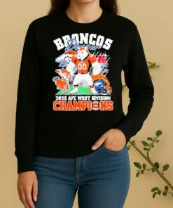 Officials Denver Broncos Mascot 2025 Afc West Division Champions Sweater