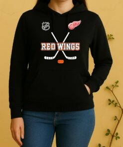 Officials Detroit Red Wings X Motorcyles Harley Davidson Skeleton Double Sided Graphic Unisex Hoodie