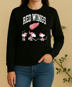 Officials Detroit Red Wings X Peanuts Snoopy Hockeytown Hockey Double Sided Graphic Sweater
