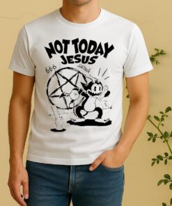 Officials Felix Devil Not Today Jesus Satan Graphic Shirt