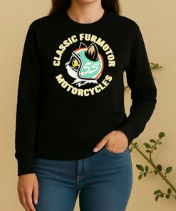 Officials Furmotor Motorcycles Helmet Cat Sweater