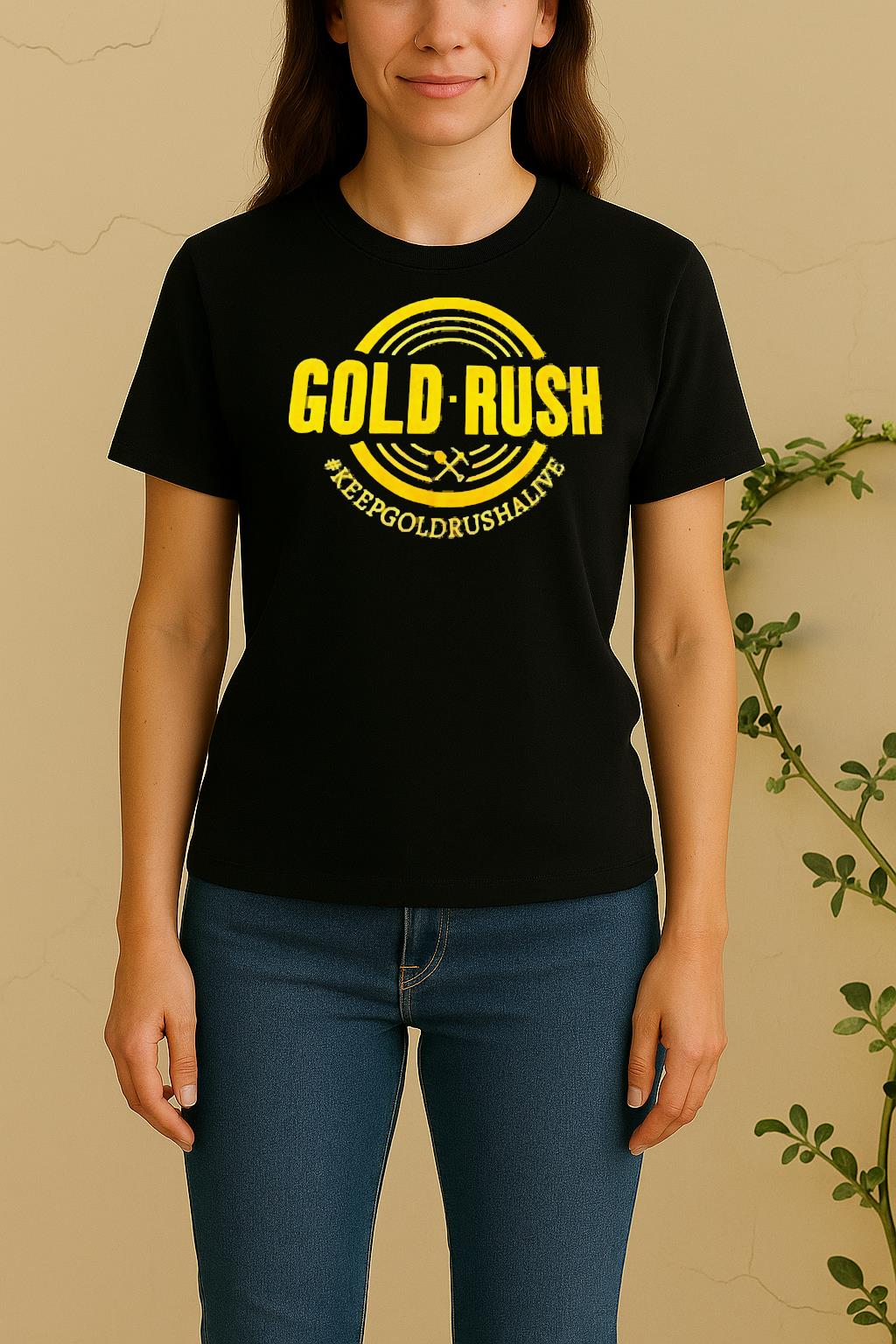 Officials Gold Rush Keep Goldfish Alive Logo Women Shirt