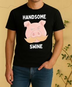 Officials Handsome Swine Pig Mustache Shirt