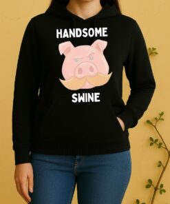 Officials Handsome Swine Pig Mustache Unisex Hoodie