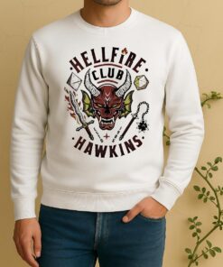 Officials Hellfire Club Hawkins Satanic Panic Stranger Things Graphic Sweater