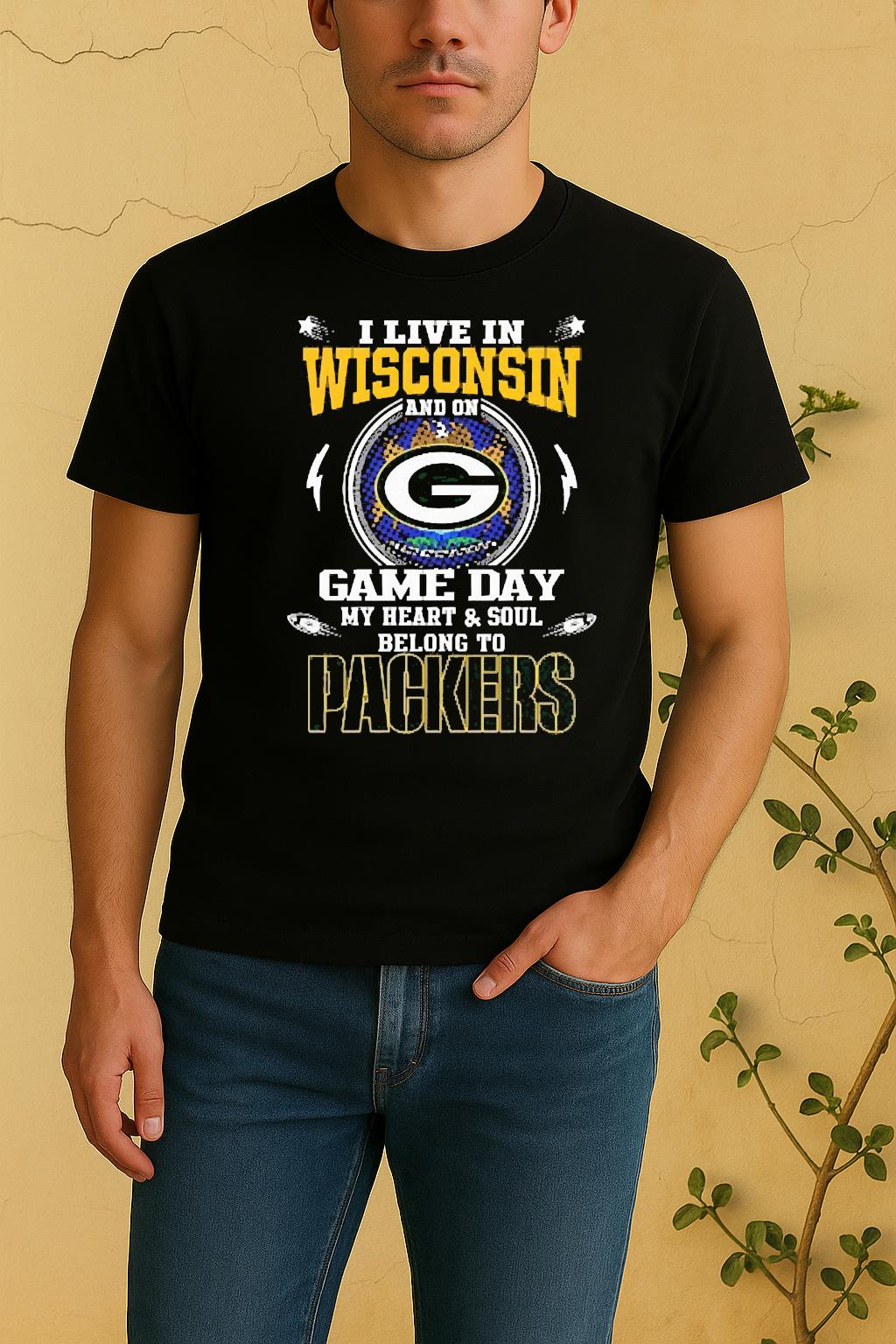 Officials I Live In Wisconsin And On Game Day My Heart And Soul Belongs To Green Bay Packers 2025 Shirt by Bino Shirt – Custom Graphic T-Shirt