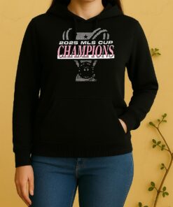 Officials Inter Miami Cf 2025 Mls Cup Champions Team Graphic Trophy Double Sided Graphic Unisex Hoodie