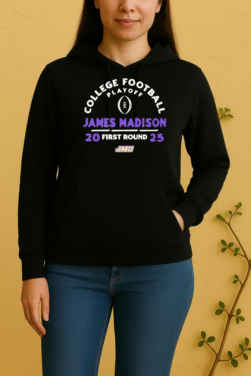 Officials James Madison Dukes Cfp First Round 2025 Unisex Hoodie