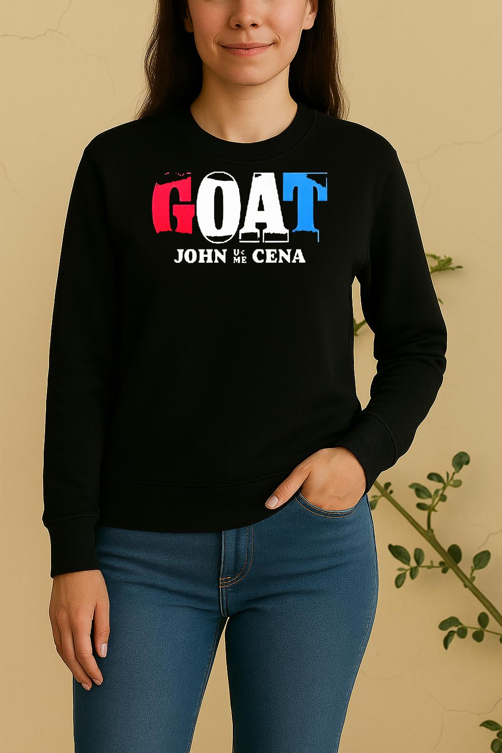 Officials John Cena Goat Thank You Cena 2025 Final Match Graphic Double Sided Graphic Sweater