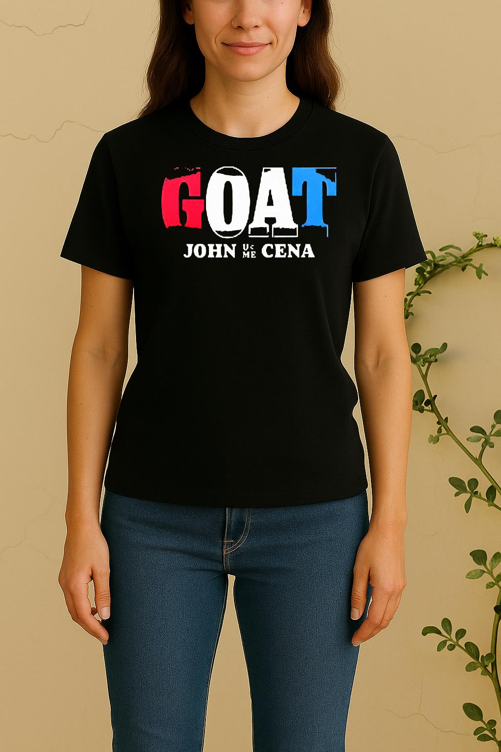 Officials John Cena Goat Thank You Cena 2025 Final Match Graphic Double Sided Graphic Women Shirt