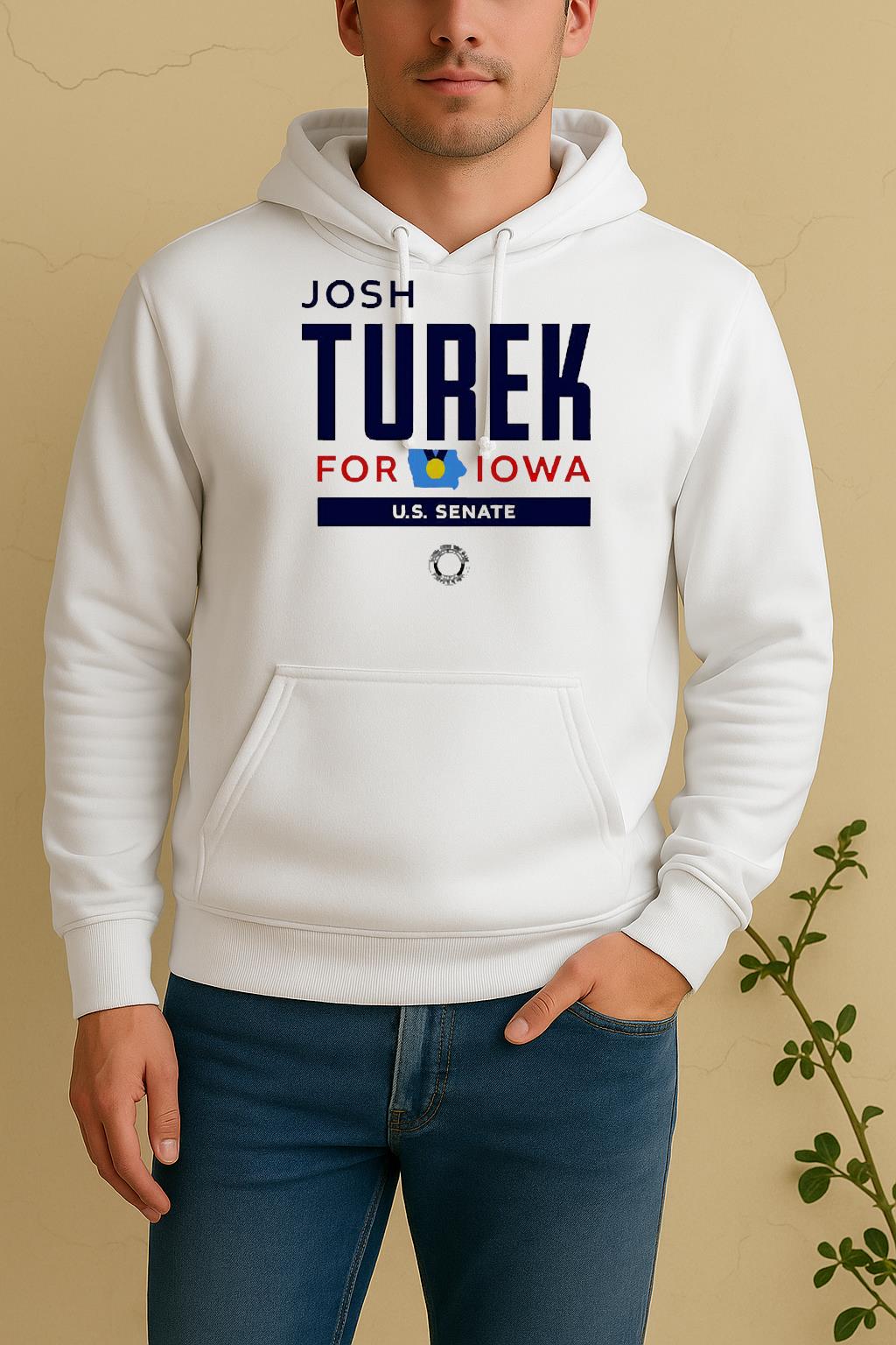 Officials Josh Turek For Iowa Square Logo Unisex Hoodie