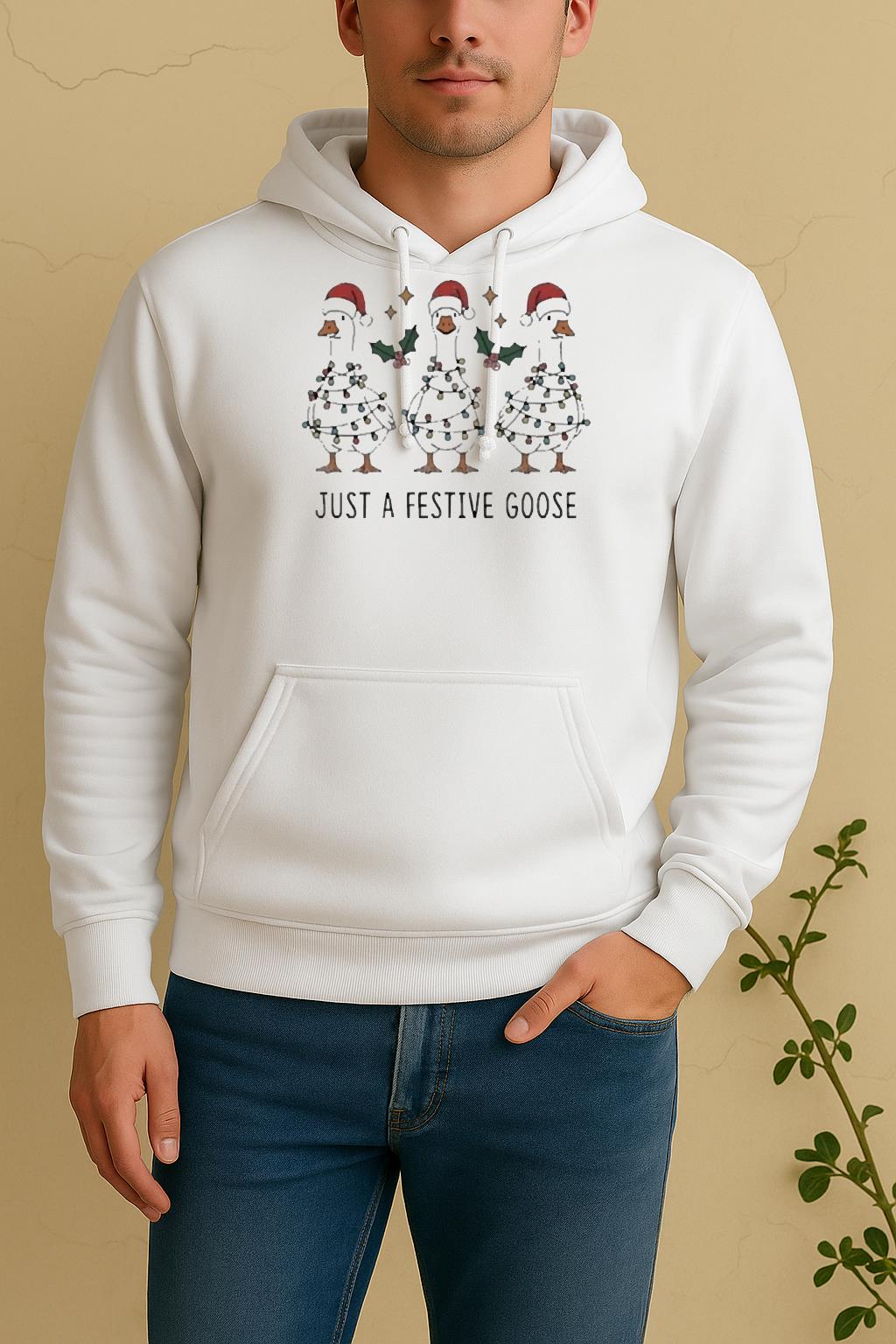 Officials Just A Festive Goose Christmas Unisex Hoodie