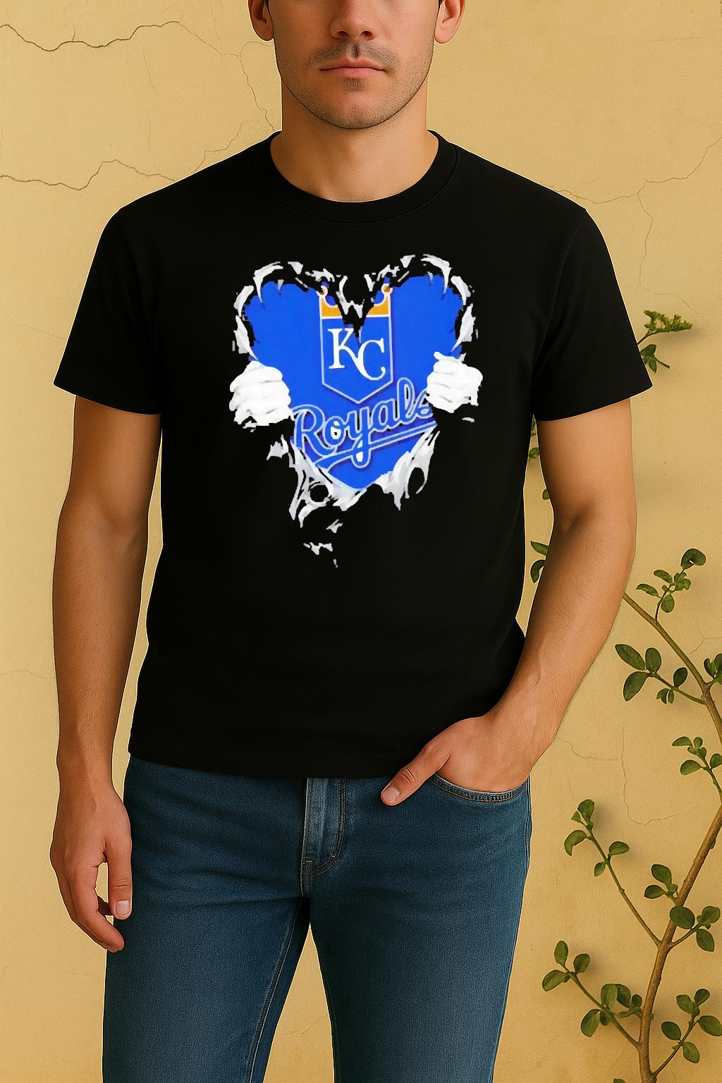Officials Kansas City Royals Rip The Chest Forever In My Heart Shirt by Bino Shirt – Custom Graphic T-Shirt