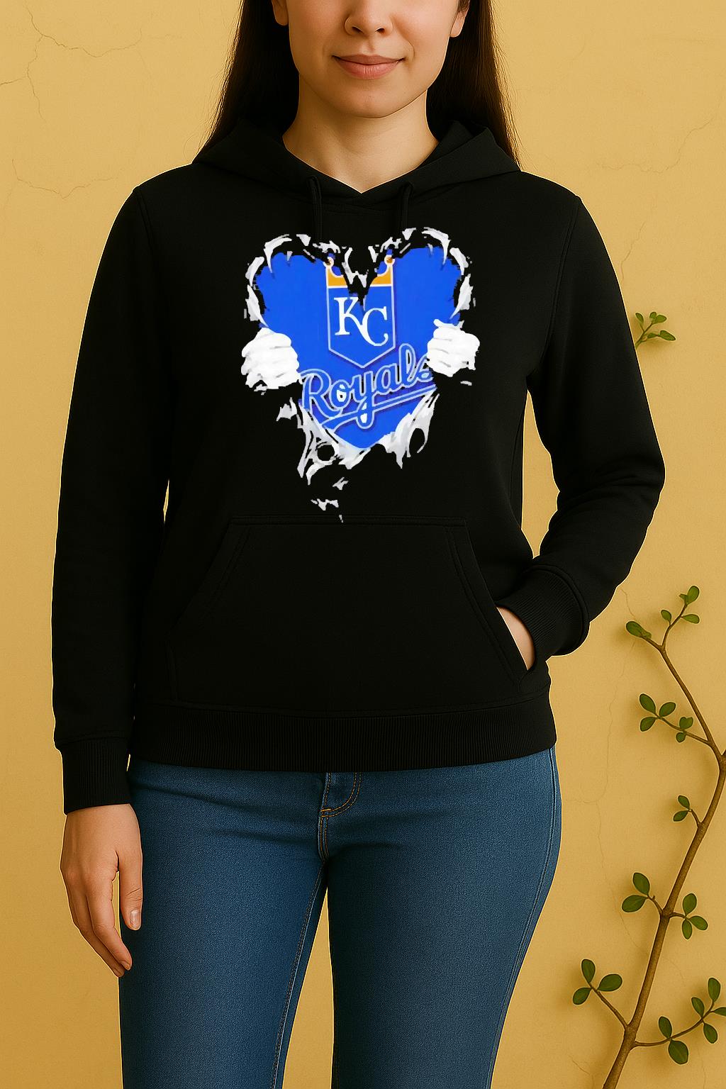 Officials Kansas City Royals Rip The Chest Forever In My Heart Unisex Hoodie