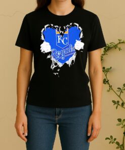Officials Kansas City Royals Rip The Chest Forever In My Heart Women Shirt