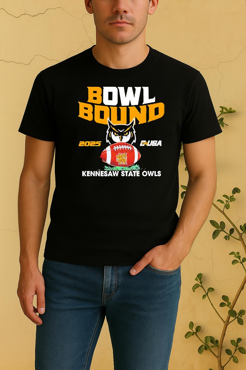 Officials Kennesaw State Owls 2025 Bowl Bound C Usa Shirt by Bino Shirt – Custom Graphic T-Shirt