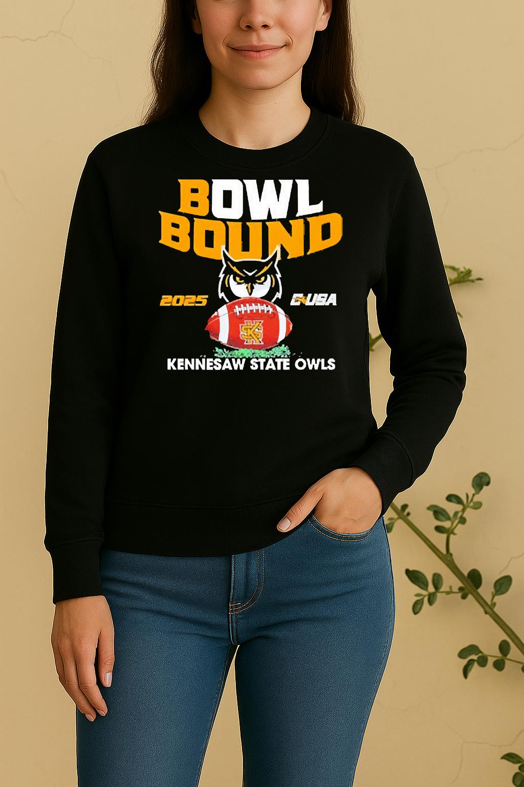 Officials Kennesaw State Owls 2025 Bowl Bound C Usa Sweater