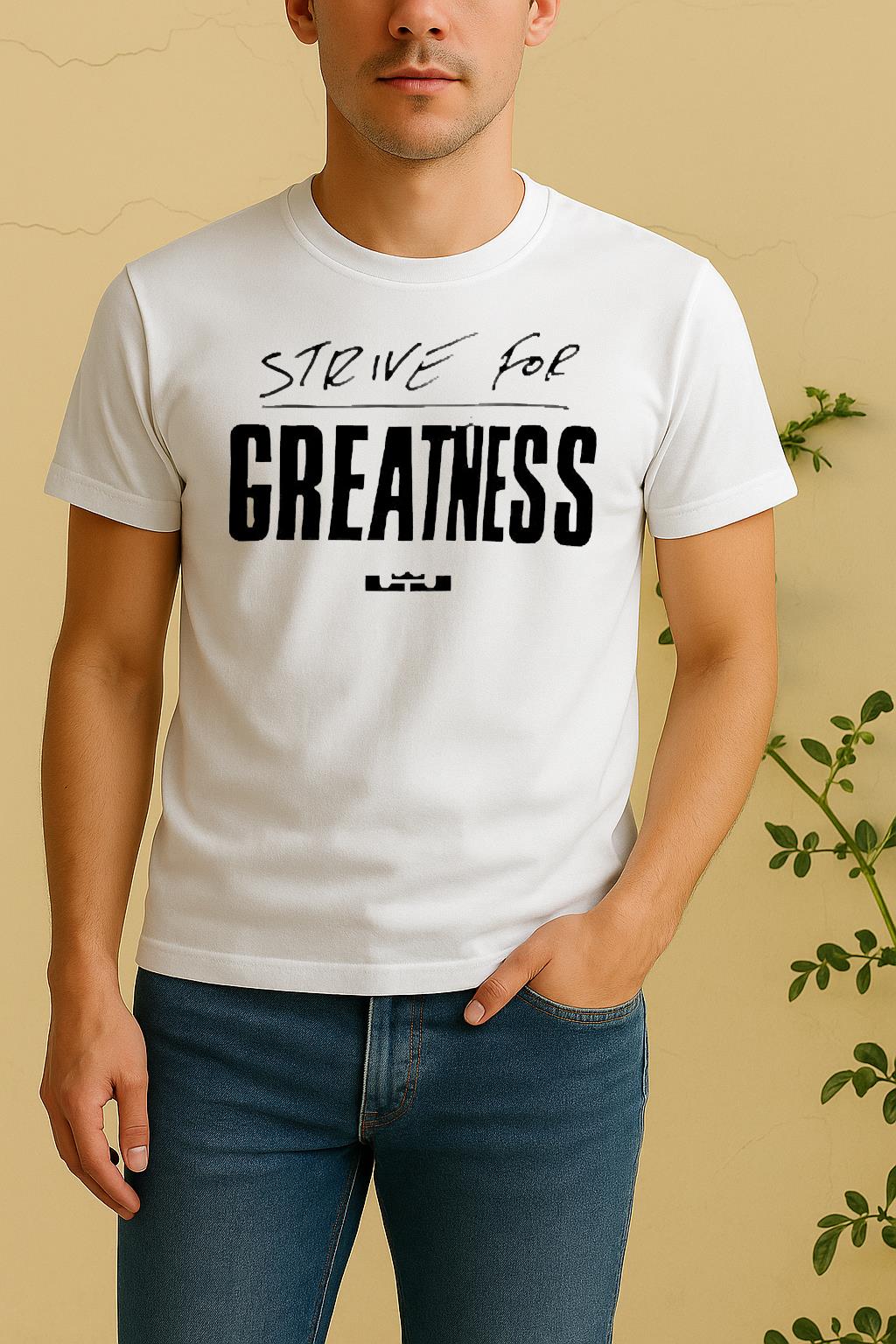 Officials Lebron James Strive For Greatness Shirt by Bino Shirt – Custom Graphic T-Shirt