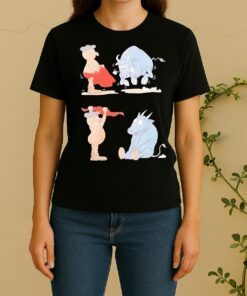 Officials Matador Bullfighter Naked Gag Cartoon Women Shirt