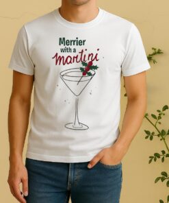 Officials Merrier With A Martini Christmas Shirt