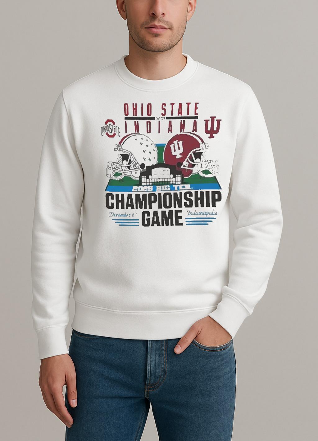 Officials Ohio State Buckeyes Vs Indiana Hoosiers Big Ten 2025 Football Championship Game Helmet sweater