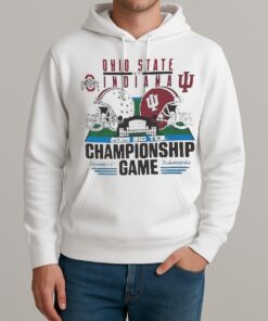 Officials Ohio State Buckeyes Vs Indiana Hoosiers Big Ten 2025 Football Championship Game Helmet Unisexhoodie
